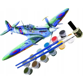 Plastikový model Spitfire Mk.Vb Divizion 303 model letadla pro lepení + barvy, lepidlo, štětce