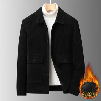 Pánský kabát Best Fashion Pánský teplý zimní kabát pro každodenní nošení Barva: Černá, Velikost: M