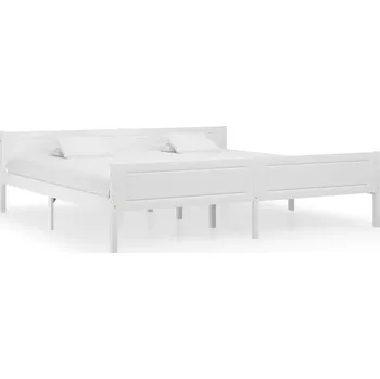 Postel Dřevěná manželská postel Petromila 200x200 bílá