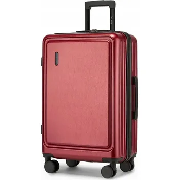 Střední pevný kufr na kolečkách KONO ABS+PC - 61,2 L - burgundy