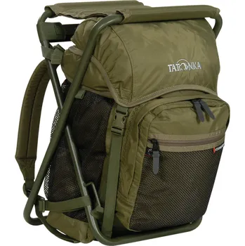 Outdoorové zavazadlo Superlehký batoh Tatonka o objemu 20 litrů se židlí.