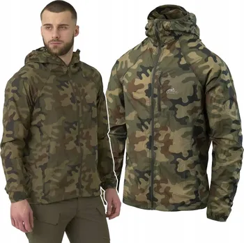 Pánská větrovka Pánská bunda Helikon-Tex větrovka s kapucí PL Woodland, velikost XS