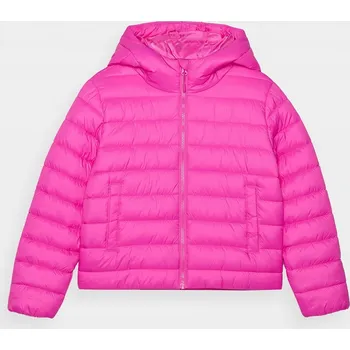 Dívčí oblečení 4F Dívčí péřová bunda 4F 4FJWAW24TDJAF449 růžová