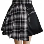 GOTH30 Sexy plisovaná kostkovaná sukně - M