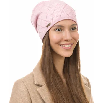 Čepice Fiebig - Headwear since 1903 Bledě růžová viskózová čepice Fiebig Velikost: Unisize (S-XL)