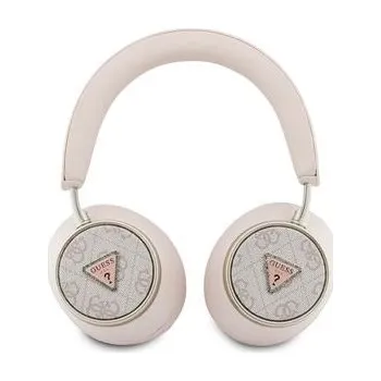 Sluchátka Bezdrátová sluchátka Guess PU 4G Triangle Logo ENC, růžová