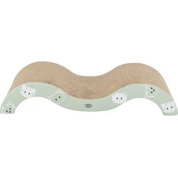 Trixie MIMI škrábací karton vlna 50 x 9 x 23 cm, s catnipem, šalvějová/šedá - LIMITOVANÁ NABÍDKA