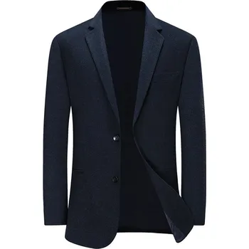 Best Fashion Pánské společenské sako ve větších velikostech Barva: Tmavě Modrá, Velikost: 6XL