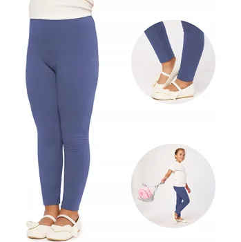 Dívčí oblečení Dívčí legíny s dlouhým rukávem bavlna MS10-225 Modrá 146