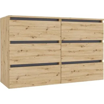 Komoda IDEA šuplíková komoda 1200, Oak Artisan / Grafite grey