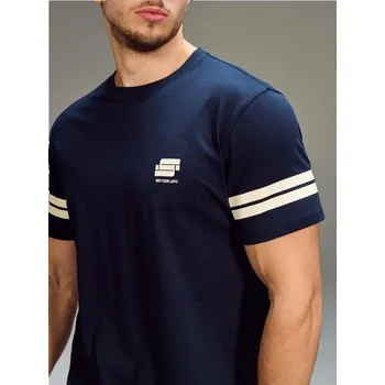 Pánské tričko Sinsay - Bavlněná košilka s potiskem - námořnická modrá - 264HL-59X - 264HL-59X-3XL