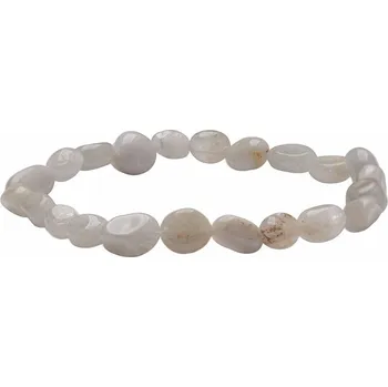 Náramek Měsíční kámen bílý dětský náramek z tromlovaných kamínků obvod cca 15 až 20 cm