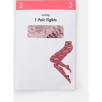 Dámské punčochy Sinsay - Vzorované punčochové kalhoty - kaštanová - 463FI-83X - 463FI-83X-B2