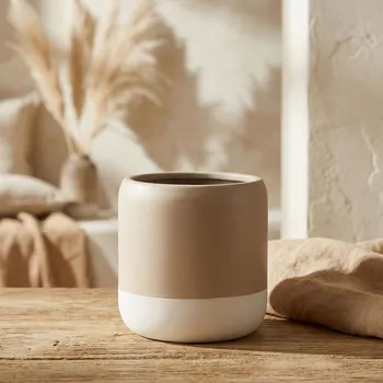 Držák na kartáček Koupelnový hrnek z dolomitu béžová KLEINE WOLKE Lunella