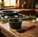 Kuchenprofi Bbq černý - silikonový kuchyňský kartáč s nádobou na gril