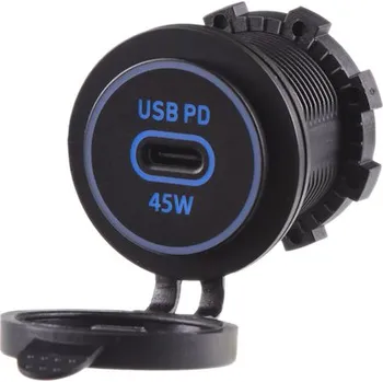Auto elektroinstalace USB-C zásuvka 12 - 24V, 45W PD (Power Delivery), 34655