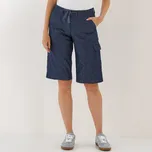 Džínové bermudy s kapsami a ohrnutím modrá 40