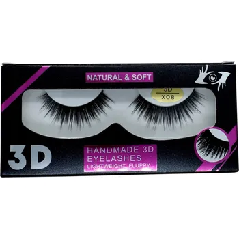 Péče o řasy a obočí UMĚLÉ HEDVÁBNÉ ŘASY NA PÁSKU - 3D MINK - X08