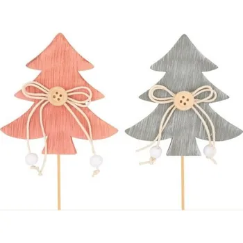 Knoflík Strom dřevěný +knoflík 8 cm + špejle