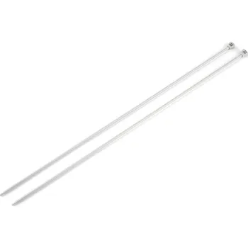 Nástroj na niť a příze Rovné jehlice č. 3,5, střední, 35 cm stříbrná