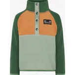 Dětská mikina Didriksons Monte Half Button 4 - light moss 100 cm