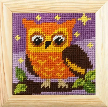 Obraz Sada kanvy pro dětskou výšivku křížkem, zvířátka 10,5 x 10,5 cm