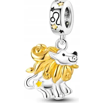 Přívěsek CHARMS STŘÍBRNÝ PŘÍVĚSEK ZNAMENÍ ZVĚROKRUHU LEV KORÁLKY ORIGINÁLNÍ