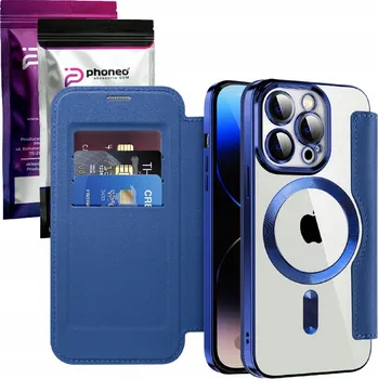 Pouzdro na mobilní telefon Flipové pouzdro Phoneo pro Apple iPhone 16 Pro Max modré