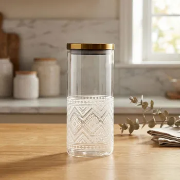 Dóza na potraviny TOGNANA Maya 1,42 l - skleněná nádoba / kontejner na sypké produkty s víkem