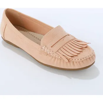 Dámská obuv Mokasíny z imitace semiše růžová 38