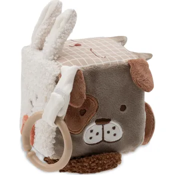 Hračka pro nejmenší Jollein Kostka textilní Animal Friends