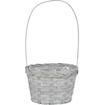 Stojan na květiny Autronic Koš z bambusového proutí. Včetně igel. vložky XJ7000 GREY