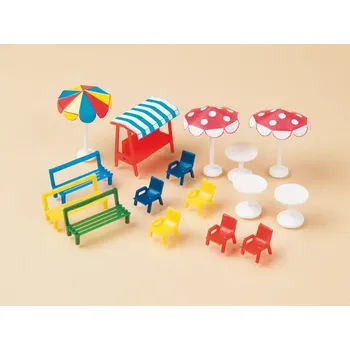 Lavičky, stolečky, slunečníky H0/TT - Auhagen 42569