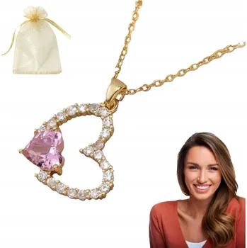 Náhrdelník Zlatý náhrdelník se srdíčkem dámský dárek pro ni na Valentýna šperk