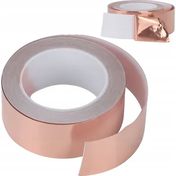 Lepicí páska SAMOLEPICÍ MĚDĚNÁ PÁSKA 25 M X 50 MM VODIVÁ FÓLIOVÁ PÁSKA