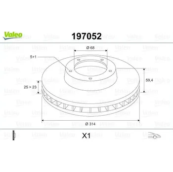 Brzdový kotouč Brzdový kotouč VALEO 197052