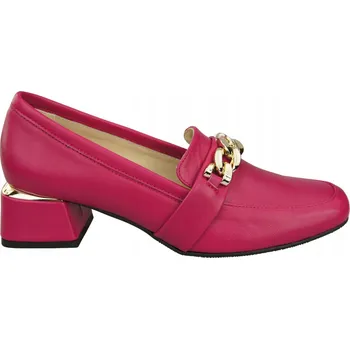 Dámské lodičky Lodičky Mokasíny kožené Řetízek kůže 193 ElitaBut