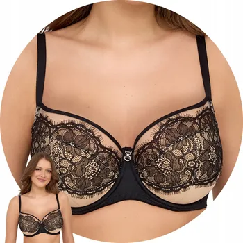 Dámské spodní prádlo Ava 2229 Maxi černá krajka Polovyztužená podprsenka 75J SEMI SOFT