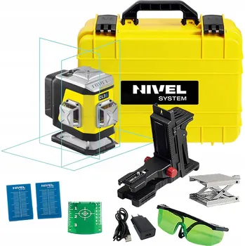 Měřící laser Křížový laser s modrým paprskem 3x360° Nivel System CL3B sada