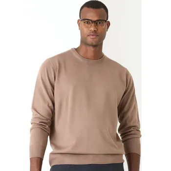 Pánské oblečení Pulovr s kulatým výstřihem, 100% akryl kaštanová 117/126