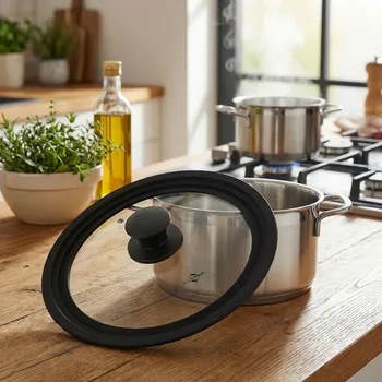 Poklice KUCHENPROFI Silikonová sklenice 28 cm - skleněné víko