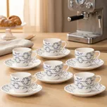 TOGNANA Down Town 90 ml 6 ks. - porcelánové espresso šálky s podšálky