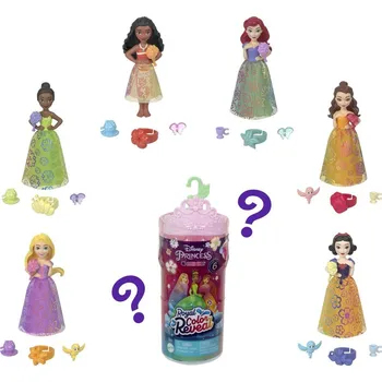 Panenka Mattel Disney Princess COLOR REVEAL KRÁLOVSKÁ MALÁ PANENKA S KVĚTINAMI ASST