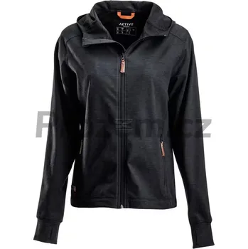 Dámská mikina Dámská fleecová mikina na zip s kapucí, tmavě šedá, vel. 2XL