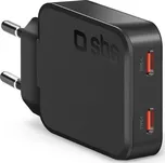 SBS Slim 2x USB-C, PD, 65 W (TETRGAN2C65SLIM) černá