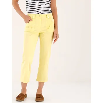 Dámské kalhoty Rovné strečové 7/8 kalhoty žlutá 46