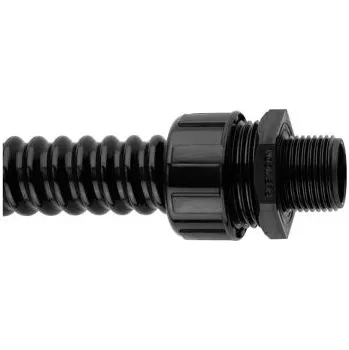 kabelová chránička Elektroinstalační trubka ohebná ohebná Černá 40mm PVC, vnější průměr: 41mm