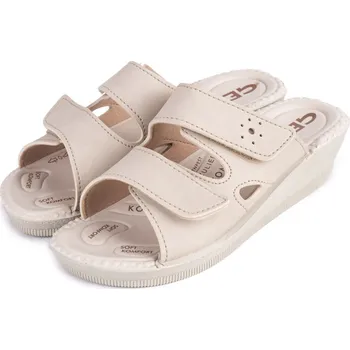 Dámská obuv Vlnka Dámské gelové nazouváky na klínku Milena béžová velikost obuv dospělí 36