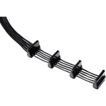 BeQuiet napájecí kabel [4x proudová SATA zástrčka 15pólová - 1x tiché modulární napájení] 0.72 m černá