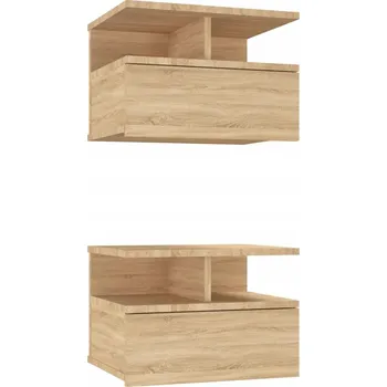 Noční stolek Závěsný noční stolek dub sonoma 40x31x27 cm se zásuvkou